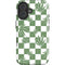 Marijuana Green Checkered iPhone 16 Plus Impact Case